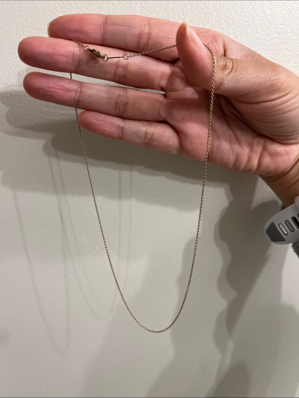 Tiffany & Co. 18k Rose Gold Minimal Chain Necklace and gift card - Picture 3 of 5